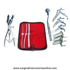 Hegar uterine dilator 3 pieces set,3-4, 5-6, 11-12, pinwheel, mathieu, grave 3pcs, collin 3pcs